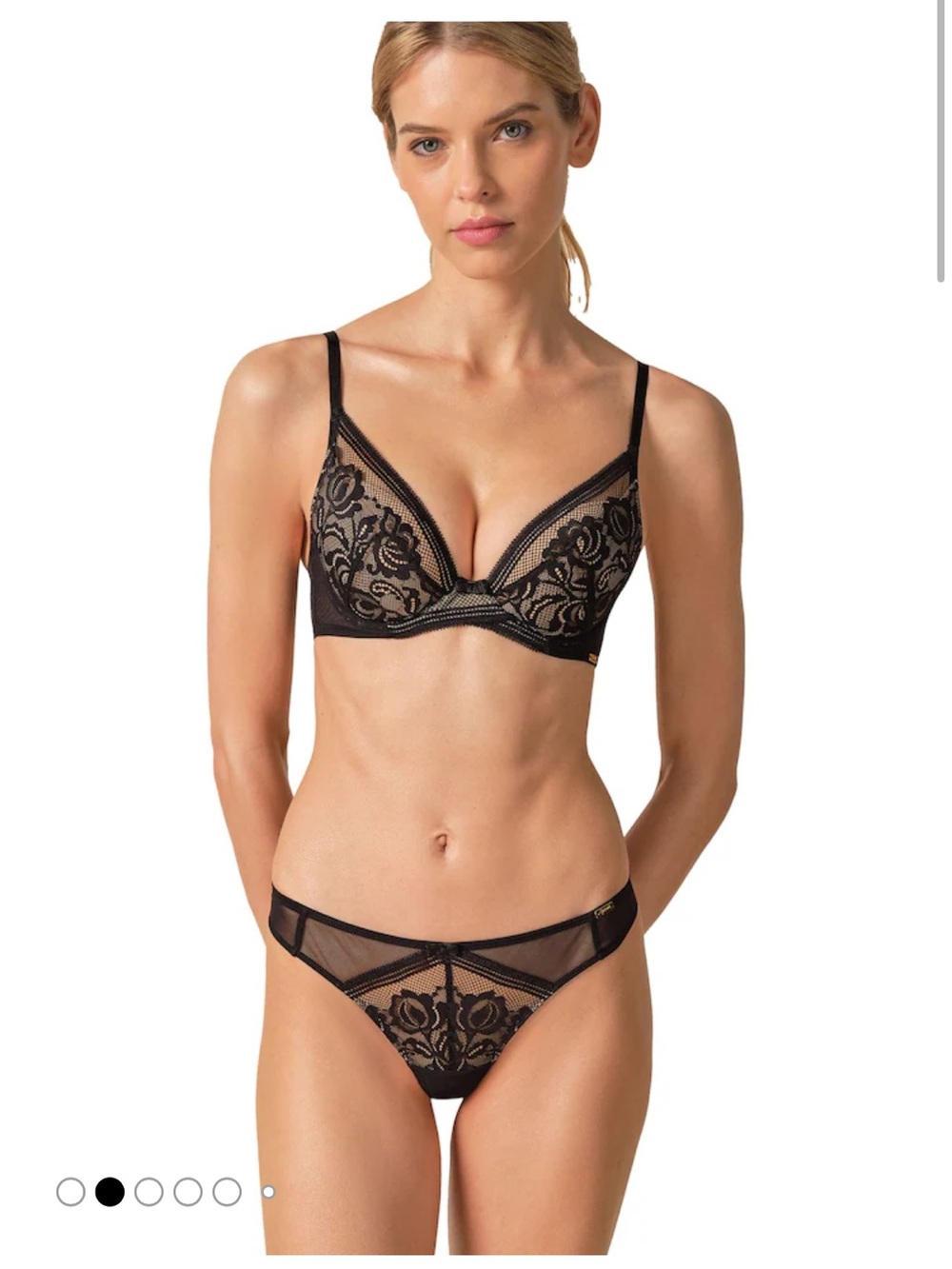 Gossard Encore Lace Plunge Bra - Black 32DD (32E) NWT! - Picture 2 of 11